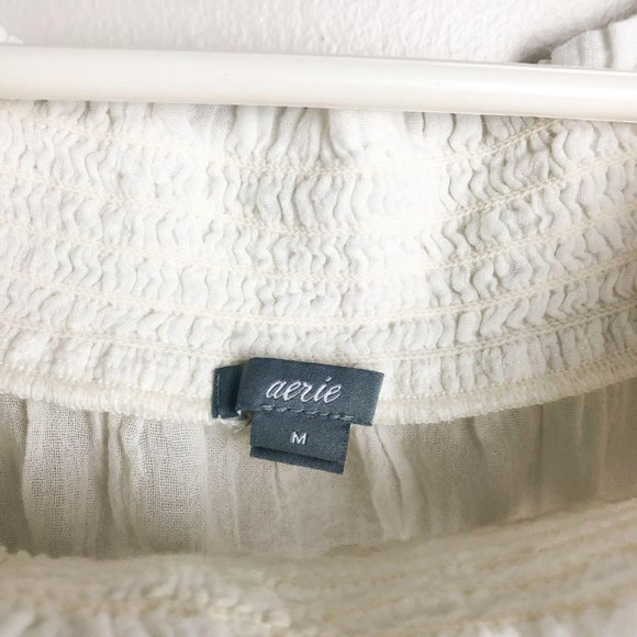 Aerie Smocked Cropped Blouse - Picture 4 of 5